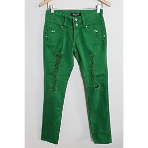 Vintage Bour Jeans Green Skinny Pants